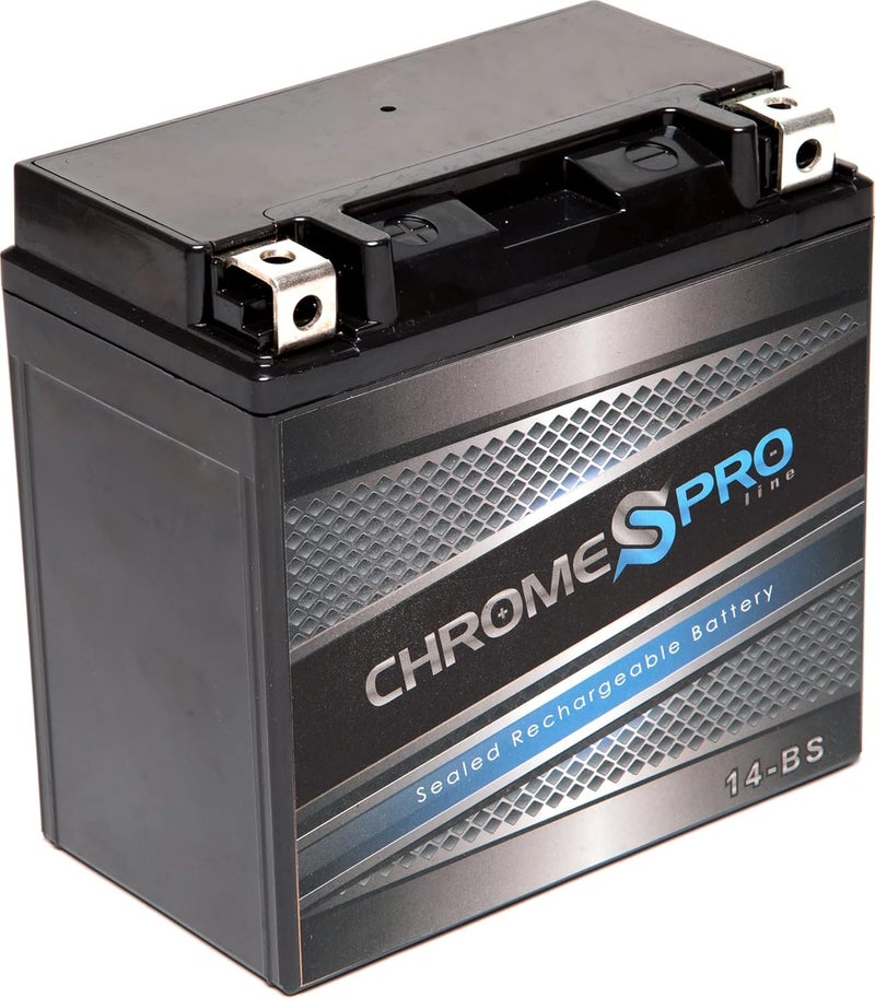 Chrome S Pro 14-BS Maintenance-Free, 200CCA, 12V 15Ah Battery Replacement for ATV, Motorcycle, Jet Skis, Scooter, UTV, and More - Nut and Bolt (T3) Terminal - Image 1